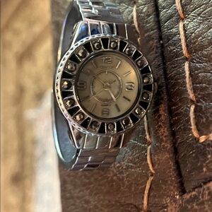 Versace Silver and Black Women's Watch